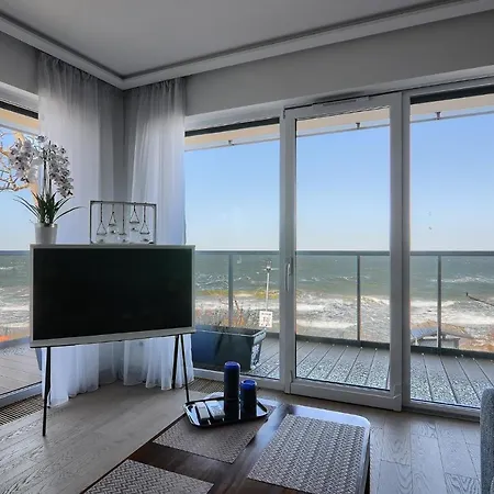 Szafirowy Z Bezposrednim Widokiem Na Morze- Nadmorski Luksus Apartment
